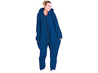 PEARL basic Jumpsuit aus flauschigem Fleece, blau, Größe XXL