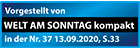 WELT AM SONNTAG kompakt: LED-Verkehrsampel, batteriebetrieben, blinkt auf Knopfdruck