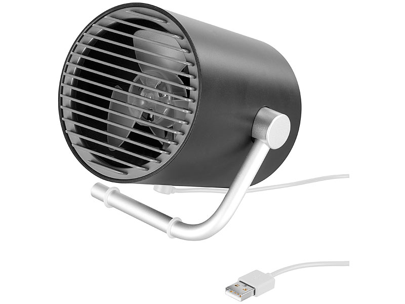 ; USB-Akku-Tischventilatoren mit LED-Leuchten 