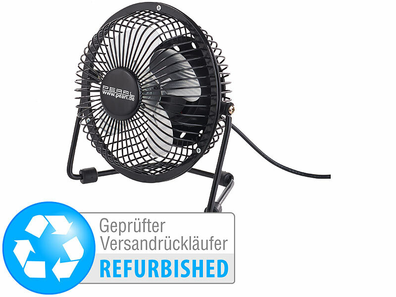 ; USB-Akku-Tischventilatoren mit LED-Leuchten 