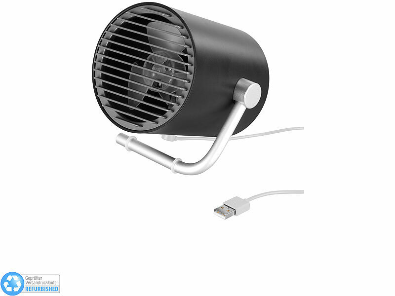 ; USB-Akku-Tischventilatoren mit LED-Leuchten 