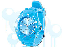 PEARL Silikon Armbanduhr blau