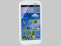 PEARL Silikon-Schutzhülle für Samsung Galaxy S3, weiß/transparent
