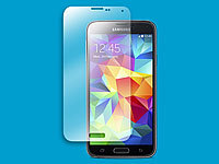 PEARL Displayschutz für Samsung Galaxy S5 aus gehärtetem Echtglas, 9H