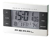 PEARL Digitaler Funkwecker mit Temperaturanzeige und Kalender