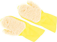 PEARL Handschuhe mit Polier-Pad aus Wollfasern, rechts & linkshändig