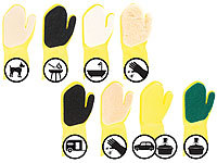 PEARL Reinigungshandschuh-Set für Rechtshänder, 8 verschiedene Typen
