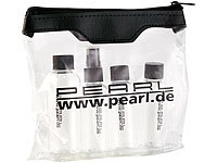 PEARL Reise-Set: Reißverschluss-Tasche inkl. 4 Flaschen