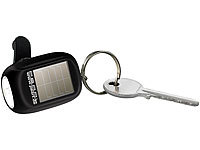 PEARL Mini-Solar-Taschenlampe mit Dynamo & Schlüsselring, 0,1 W, 8 lm