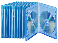 PEARL Blu-ray Soft-Hüllen blau-transparent im 10er-Pack für je 2 Discs