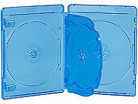PEARL Blu-ray Soft-Hüllen blau-transparent im 10er-Pack für je 4 Discs