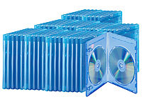 PEARL Blu-ray Soft-Hüllen blau-transparent im 50er-Pack für 2 Discs