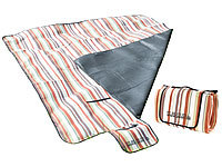 PEARL Fleece-Picknick-Decke 200 x 175 cm, wasserabweisende Unterseite