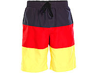 PEARL Badeshorts im schwarz-rot-goldenen Deutschland-Design, Gr. S