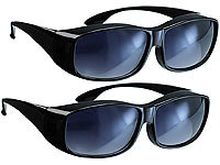 PEARL 2er-Set Überzieh-Sonnenbrillen "Day Vision" für Brillenträger