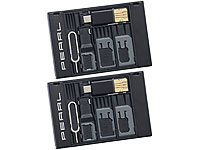 PEARL 2er-Set SIM-Karten-Organizer mit microSD-Card-Reader für USB OTG