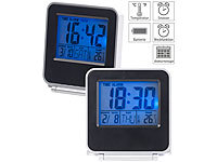 PEARL 2er-Set Kompakte digital Reisewecker, Thermometer, Kalender