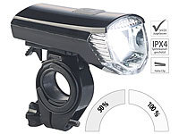 PEARL Akku-Fahrradlicht mit Cree-LED & Lenker-Halter, 120 Lumen, USB, IPX4