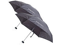 PEARL 2er-Set Mini-Regenschirm mit Transporthülle, extraleicht, 16 cm
