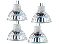 PEARL LED-Spotlight mit Glasgehäuse, GU5.3 , 1,5W, 12V, 180lm, weiß, 4er-Set