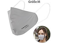 PEARL Mund-Nasen-Stoffmaske mit Filter-Textil, waschbar, Größe M