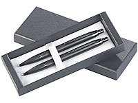 PEARL Hochwertiges Druck-Kugelschreiber & -Bleistift-Set in Geschenkbox