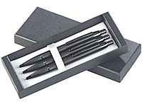 PEARL 3er-Set hochwertige Druck-Bleistifte, Metall, in Aufbewahrungsbox