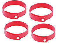 PEARL Größenverstellbares Anti-Mücken-Armband in Rot, 4er-Set