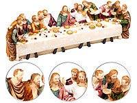 PEARL Deko-Abendmahlszene aus Polyresin, mit 13 handbemalten Figuren