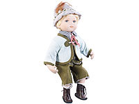 PEARL Sammler-Porzellan-Puppe "Anton" mit bayerischer Tracht, 36 cm