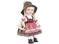 PEARL Sammler-Porzellan-Puppe "Anna" mit bayerischer Tracht, 34 cm