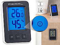 PEARL Digitales Thermometer/Hygrometer mit Komfortanzeige und LCD-Display