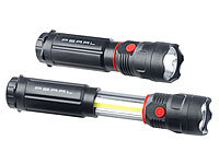 PEARL 2in1-LED-Taschenlampe mit Arbeitsleuchte, Magnet, 2x 3 W, 300 lm, IPX4