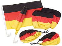 PEARL 6-teiliges Sport-Fan-Set "Deutschland" zur Kfz-Dekoration; Länderfahnen Länderfahnen Länderfahnen Länderfahnen 