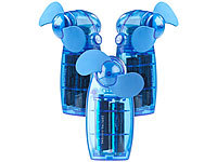 PEARL Batterie-betriebener Mini-Hand und Taschen-Ventilator, blau, 3er -Set