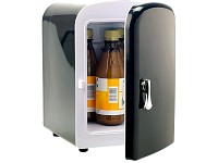 PEARL Mini-Kühlschrank 12V/230V im Retro-Design (Farbe schwarz)
