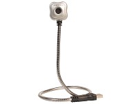 PEARL Mini-PC-Kamera USB mit Schwanenhals "Chrom Edition" flexibel