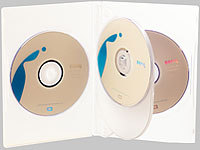 PEARL CD/DVD Soft Hülle für 4 DVDs 10er-Set transparent