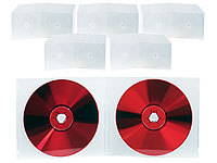 PEARL Doppel CD Slim Soft Boxen im 50er-Set, 7 mm, transparent