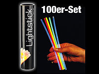 PEARL 100er-Set Lightsticks (Knicklichter) in 5 Farben, jeweils 20 x 0,5 cm