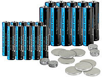PEARL Batterie-Set 32-teilig mit Alkaline und Lithium-Zellen