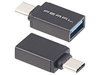 PEARL 2er-Set USB-3.0-Adapter mit Typ-C-Stecker auf Typ-A-Buchse