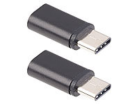 PEARL 2er-Set USB-Adapter mit Typ-C-Stecker auf Micro-USB-Buchse