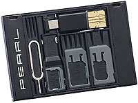 PEARL SIM-Karten-Organizer mit microSD-Card-Reader für USB OTG