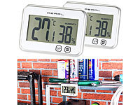 PEARL Digitales Thermometer & Hygrometer mit Minimum / Maximum, 2er-Set