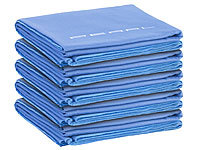 PEARL 5er Pack Schnelltrocknendes Mikrofaser-Badetuch, 180 x 90 cm, blau