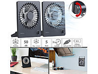 PEARL 2er-Set Kompakter Akku-Tisch & Wandventilator, stufenlos einstellbar; Taschen-Ventilatoren Taschen-Ventilatoren Taschen-Ventilatoren Taschen-Ventilatoren 