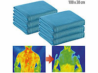 PEARL 6er-Set effektiv kühlende Multifunktionstücher, je 100 x 30 cm; Mikrofaser-Badetücher Mikrofaser-Badetücher Mikrofaser-Badetücher Mikrofaser-Badetücher 
