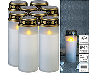 PEARL 8er-Set XL-LED-Grablichter, Lichtsensor, Batteriebetrieb, 21 cm, weiß