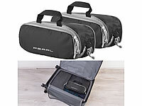 PEARL 2er-Set Kompressions-Packtaschen für Handgepäck, Größe S, 30x11x11 cm